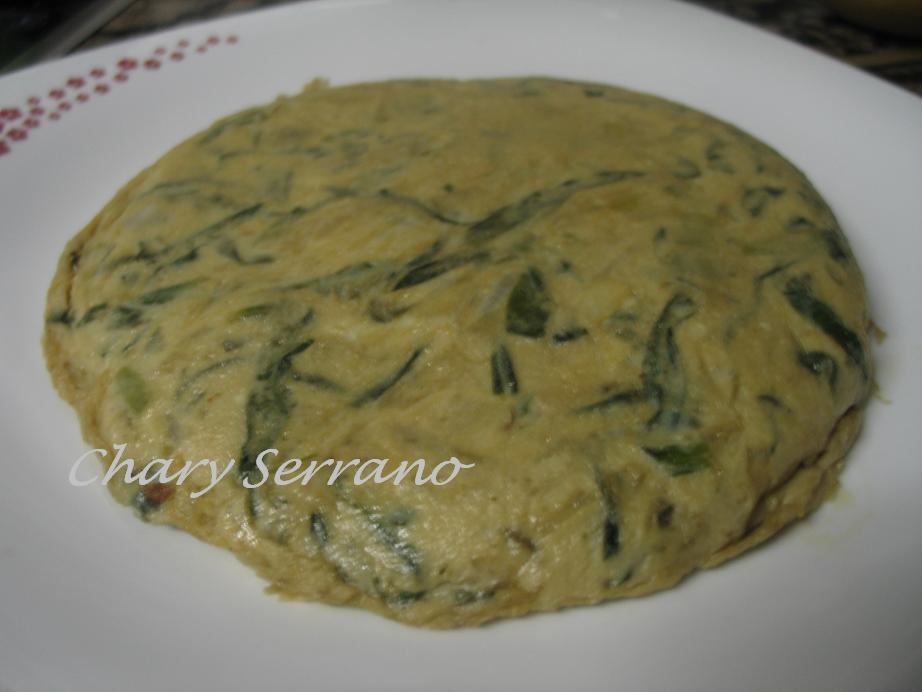 Tortilla de ajos porros y collejas