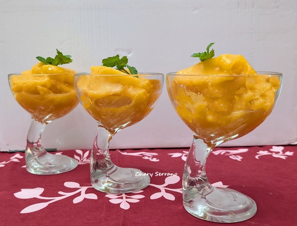 Sorbete de melocotón