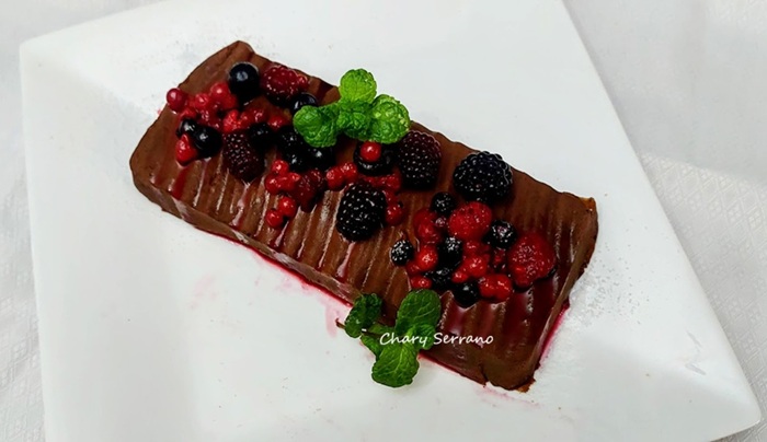 Pudin de chocolate y almendras sin gluten