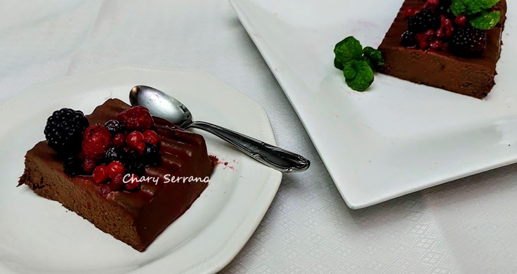Pudin de chocolate y almendras sin gluten