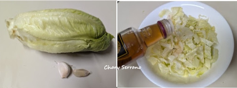 Gazpacho de jeringuilla de lechuga romana