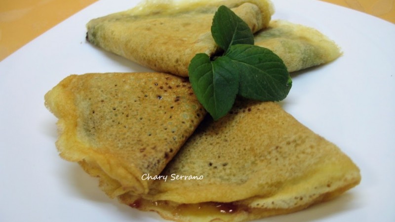 CREPS SIN HUEVO RELLENOS DE NARANJA Y CHOCOLATE