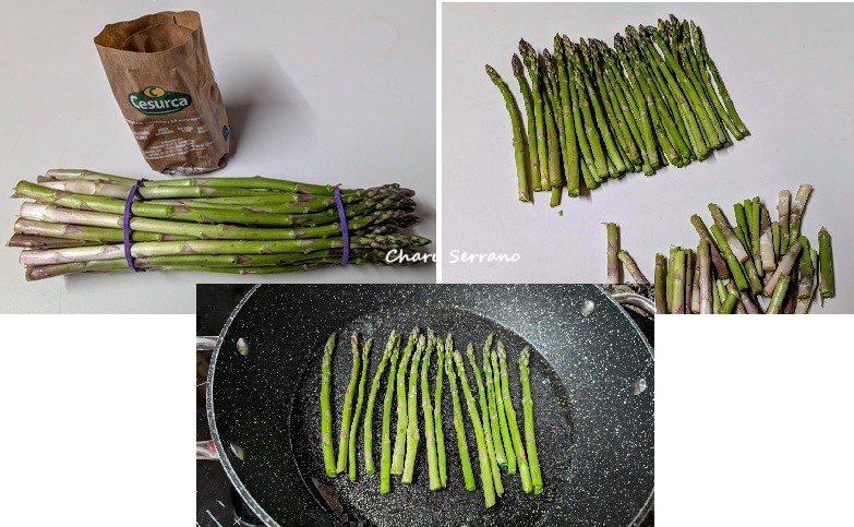 Espárragos plancha