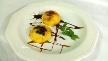 Semi Esferas de crema y frutas, sin azúcar, sin grasa