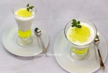 COPA DE CREMA DE LIMÓN EN TRES TEXTURAS