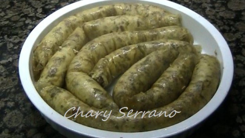 RELLENO (TRIPA DE JAMON Y HUEVOS)
