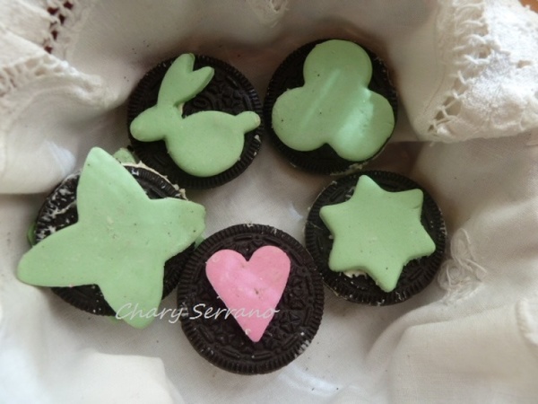 Galletas Oreo decoradas con fondant