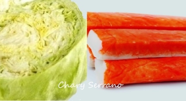 ENSALADA DE RABANITOS, PIMIENTOS Y CANGREJO