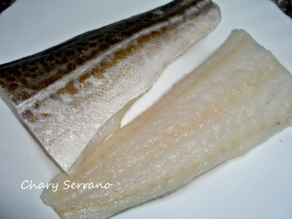 BACALAO AL AJOARRIERO CON PATATA ASADA