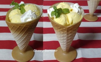 HELADO DE MANGO, YOGUR Y MIEL