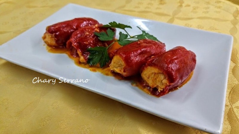 PIMIENTOS DEL PIQUILLO RELLENOS DE GAMBAS