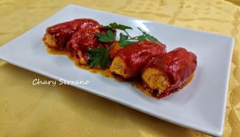 PIMIENTOS DEL PIQUILLO RELLENOS DE GAMBAS