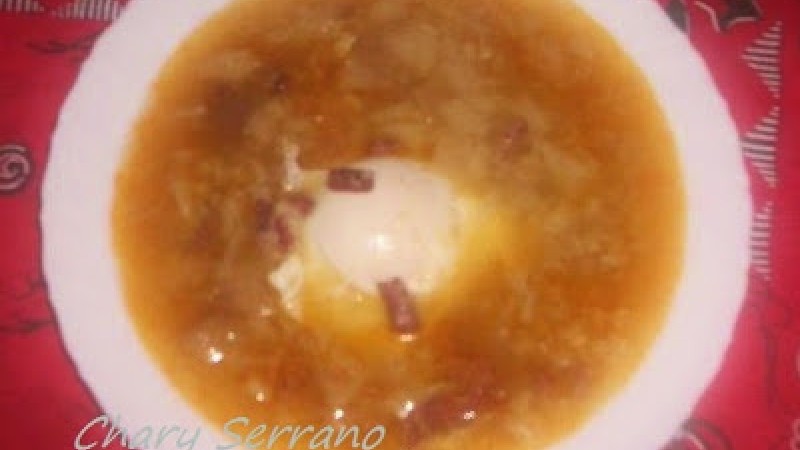 SOPA DE AJO CON JAMON