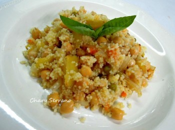 GARBANZOS CON COUS COUS Y VEGETALES