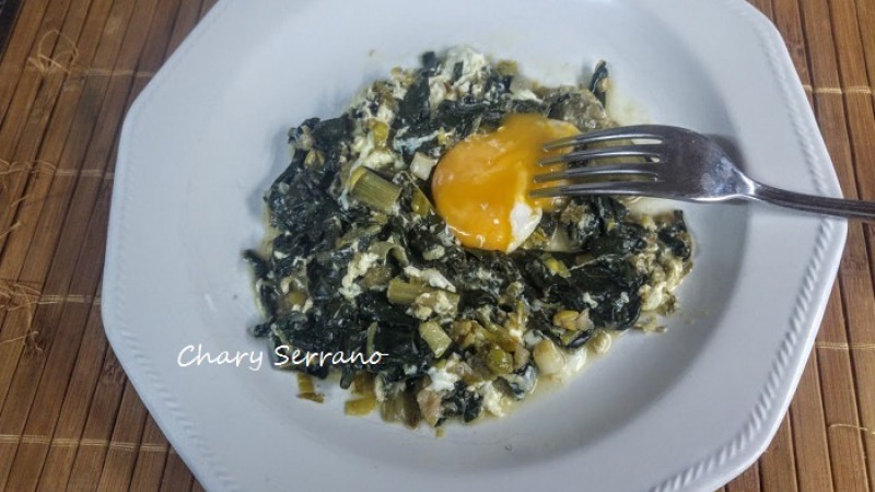 ACELGAS, CEBOLLITA FRESCA Y HUEVO