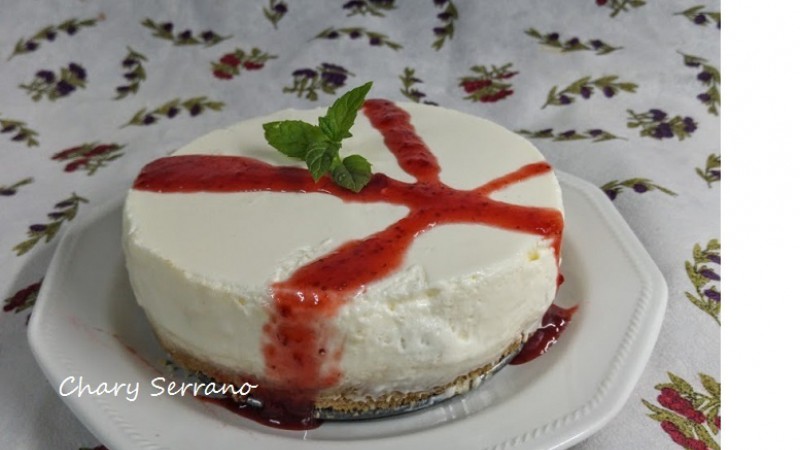 Chesse Cake con mermelada de fresas, Sin Horno